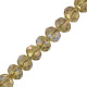 Faceted glass rondelle beads 8x6mm Amber ab half plated
